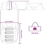  Tunelski šotor s streho Siva in oranžna 318 x 275 x 140 cm, (5000091093) | Shoptok.si