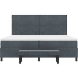  Krevet s opruga kutije Tamno siva 200 x 200 cm Baršun | shoptok.hr