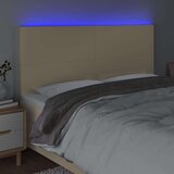  Posteljno vzglavje krem 180x5x118/128 cm blago, (20794475) | Shoptok.si