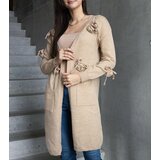 Gemre Long Beige Cardigan Lira | shoptok.hr