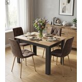Libra stolica - tamnosmeđi baršun / noge od hrasta x 2 | shoptok.hr
