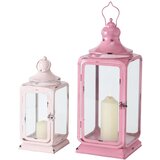 Ena Set metalnih roze fenjera 2/1 Cene