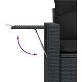  Vrtna sedežna garnitura 11-delna z blazinami črn poli ratan, (21147070) | Shoptok.si