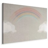  Slika - Rainy June - Colorful Rainbow Emerging from Clouds on a Bright Background 90x60 Standard | shoptok.hr