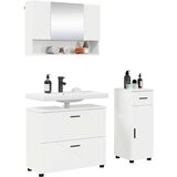  Set namještaja za kupaonicu Zidne 3 pcs Visoko sjajno bijela | shoptok.hr