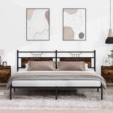  Posteljni okvir brez vzmetnice hrast 193x203 cm inženirski les, (21829352) Cene