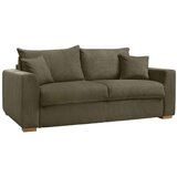 Bobochic Paris Zelena/rjava raztegljiva sedežna garnitura iz rebrastega žameta 225 cm Augustin – | Shoptok.si