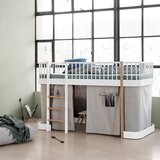 Oliver Furniture® zavjesa za krevet na kat bunk / krevet na kat low loft grey | shoptok.hr
