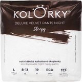 Kolorky Deluxe Velvet Pants Night Sleepy jednokratne pelene-gaćice za noć L 8-13 kg 19 kom Cijene