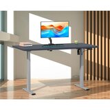 MID.YOU Dvižna Miza E-lona, Antracit, Srebrna, 160x80cm | Shoptok.si
