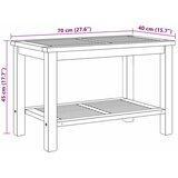  Kava Stol s pohranom Smeđa 70 x 40 x 45 cm Čvrsto teak drvo | shoptok.hr