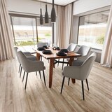 Bessagi Home jedilna miza jasper, barva oreha, črna, 90 x 160 cm | Shoptok.si