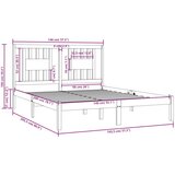  Za krevet od masivne borovine bijeli 140 x 200 cm | shoptok.hr