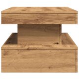 vidaXL Stolić za kavu s LED svjetlima boja hrasta artisan 90x50x40 cm | shoptok.hr