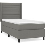 The Living Store Box spring postelja z vzmetnico temno siva 80x200 cm blago - Box Spring Postelja, (21520173) | Shoptok.si