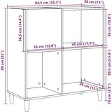 Ormarić omara za plošče iz starega lesa 84,5x38x89 cm inženirski les | Shoptok.si