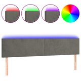  LED uzglavlje tamnosivo 200x5x78/88 cm baršunasto | shoptok.hr