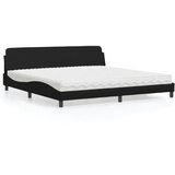  Krevet s madracem Dover crni 200x200 cm od umjetne kože | shoptok.hr