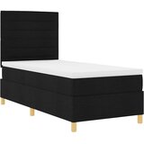  LED Box Spring Krevet s madracem Crna 90 x 200 cm tkanina | shoptok.hr