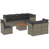  9-dijelni set vrtnih sofa od poliratana s jastucima sivi | shoptok.hr