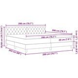 vidaXL Box Spring Postelja z Mattresom Črna 200x200 cm Žamet | Shoptok.si