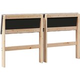vidaXL tapecirani uzglavlje sivo-smeđa 135 cm čvrsto borovo drvo | shoptok.hr