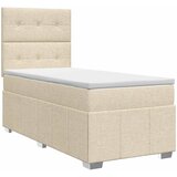  Boxspring krevet s madracem Krem 90 x 200 cm Tkanina | shoptok.hr