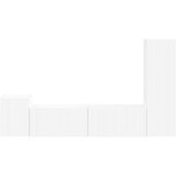  Komplet TV omaric 4 pcs Bela Konstruiran les - - Bela - 61.6 - 30 x 31 x 100 cm - 2025-vidaXL-Uvoz_2 | Shoptok.si