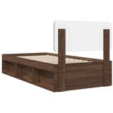  Konstrukcija postelje Rjav hrast 90 x 190 cm Masivno borovo les, (5000103051) | Shoptok.si