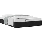 vidaXL Otomanski posteljni okvir brez vzmetnice Črna 140x200 cm Velvet | Shoptok.si