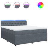 Maison Chic Box spring postelja - Vzmetna postelja z vzmetnico temno siva 180x200 cm žamet SL23463, (21891575) | Shoptok.si