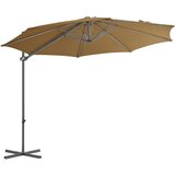  Konzolni vrtni suncobran s čeličnim stupom 300 cm smeđesiva | shoptok.hr