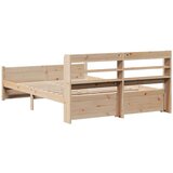  Posteljni okvir z vzglavjem 135x190 cm trdna borovina, (21311063) | Shoptok.si