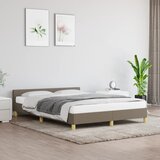 vidaXL Posteljni okvir z vzglavjem taupe 140x190 cm blago Cene