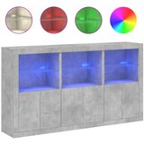 Maison Chic Komoda - Predalnik z LED lučkami betonsko siva 181,5x37x100 cm, (21719992) Cene