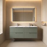 Hanah home kupatilski ormarić sa lavaboom infinity, 120 cm, zeleni Cene