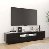 vidaXL TV ormarić s LED svjetlima crni 180 x 35 x 40 cm | shoptok.hr