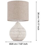 Eglo Bellariva 3 stona lampa/1, e27, bela/krem/keramika/tkanina | Eponuda.com