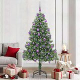 vidaXL Božično drevo med 300 LED z stojalom Zelena 210 cm PVC | Shoptok.si