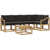 vidaXL Zunanja garnitura za sedenje z blazino 6 pcs Bela in črna, (5000270602) | Shoptok.si