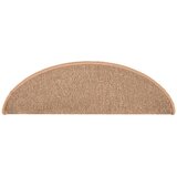  Prostirke za stepenice 15 kom 56x17x3 cm svijetlosmeđe poluokrugle | shoptok.hr