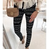 Gemre Black Patterned Fabric Trousers Marcoux | Shoptok.si