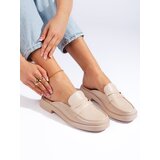 Shelvt Beige built-in women's flip-flops | Shoptok.si
