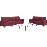 vidaXL 2-dijelni set sofa s ukrasnim jastucima boja vina od tkanine | shoptok.hr
