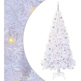 vidaXL Umestno božično drevo med 300 LED Bela 210 cm PVC in jeklo | Shoptok.si