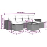  7-dijelni set vrtnih sofa od poliratana s jastucima bež | shoptok.hr