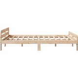 vidaXL Posteljni okvir brez vzmetnice 160x200 cm trdna borovina | Shoptok.si