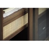 Unique Furniture Tamno smeđa vitrina u dekoru hrasta s kliznim vratima 110x160 cm Barrali – | shoptok.hr