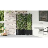  Vrtna saksija 3 kom. Crna 80 x 80 x 143 cm PP | shoptok.hr