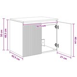  Ormar za Kupaonicu na Zidu Siva Sonoma 62,5 x 44,5 x 50 cm | shoptok.hr